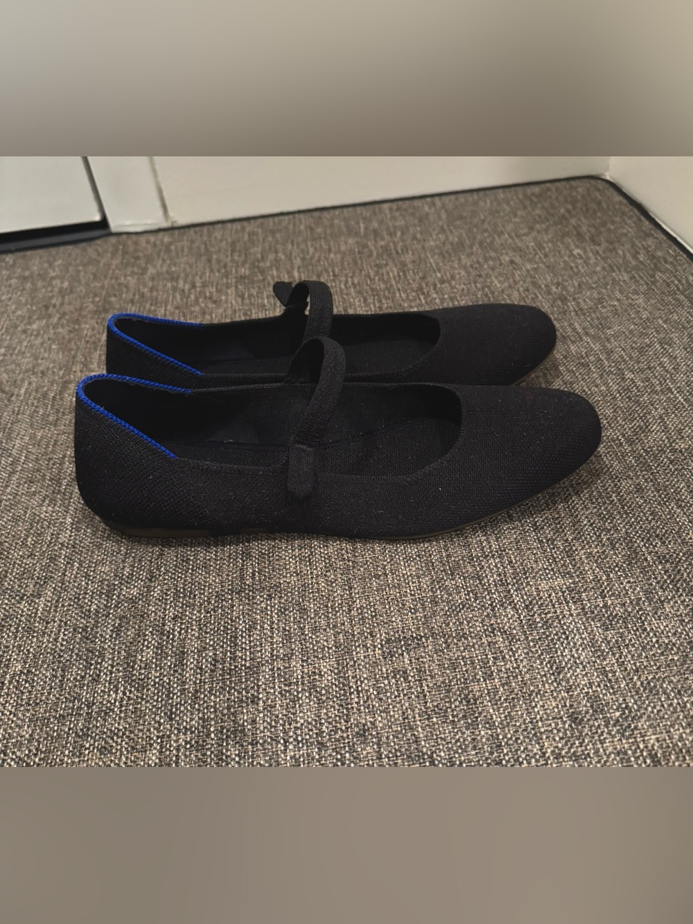 ROTHY’S THE SQUARE MARY JANE, BLACK KNIT FLATS, MACHINE WASHABLE! - Picture 12 of 14